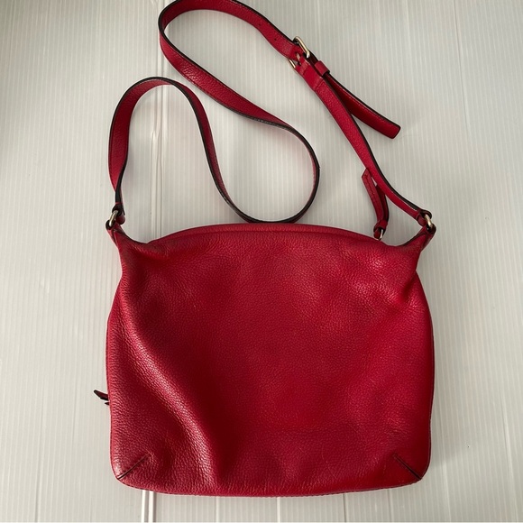Kate Spade Red Starla Grant Park Pebble Leather Crossbody Purse - Picture 2 of 14